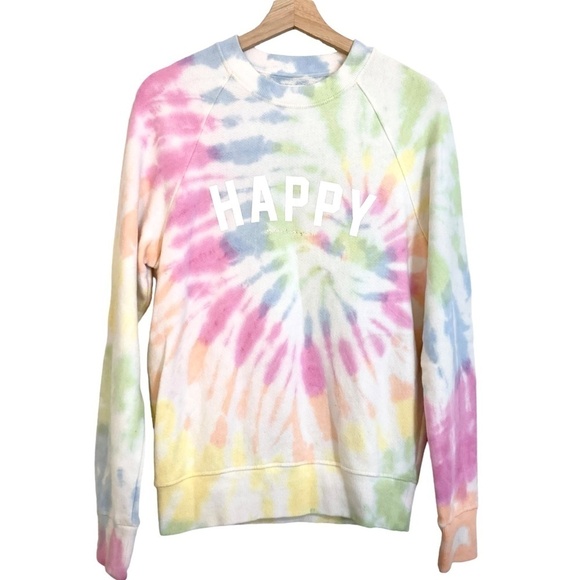 SPIRITUAL GANGSTER Happy Old School Retro Soft Tie Dye Graphic Sweatshirt - Picture 7 of 13